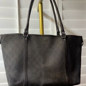 Gucci Dark Brown Monogram Tote Project Bag (As Is)